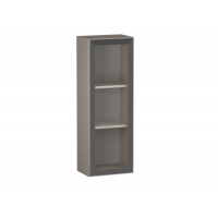 Шкаф навесной со стеклом, Лацио (350*238*1000) Серый камень Шкаф навесной со стеклом, Лацио (350*238*1000) Серый камень