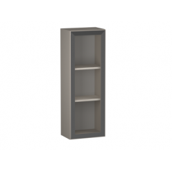 Шкаф навесной со стеклом, Лацио (350*238*1000) Серый камень Шкаф навесной со стеклом, Лацио (350*238*1000) Серый камень