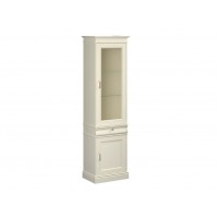 Пенал со стеклом, Сиена (595*406*2100) Береза бежевая