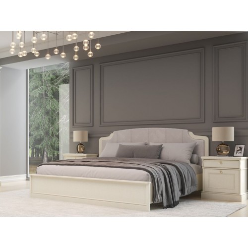 Кровать Люкс 1600, Сиена (1794*2110*1090) Береза бежевая