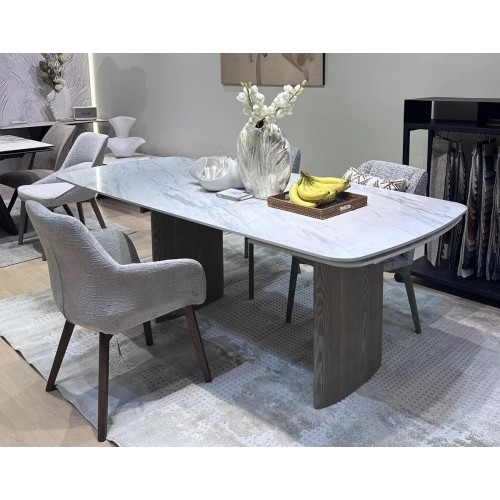 Стол обеденный CALVIN 180 с полуглянцевой керамической столешницей