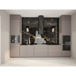 Кухня с золотым декором на заказ